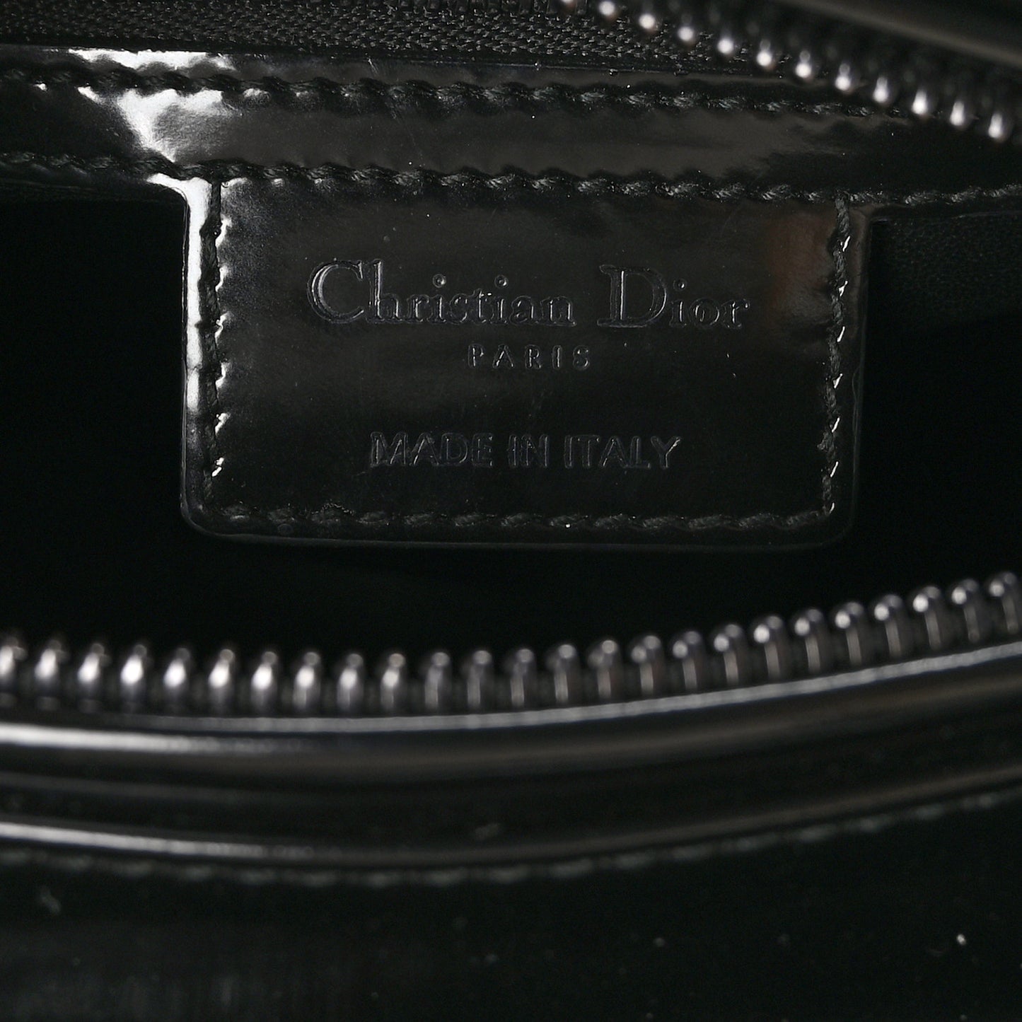 Patent Medium Lady Dior Black