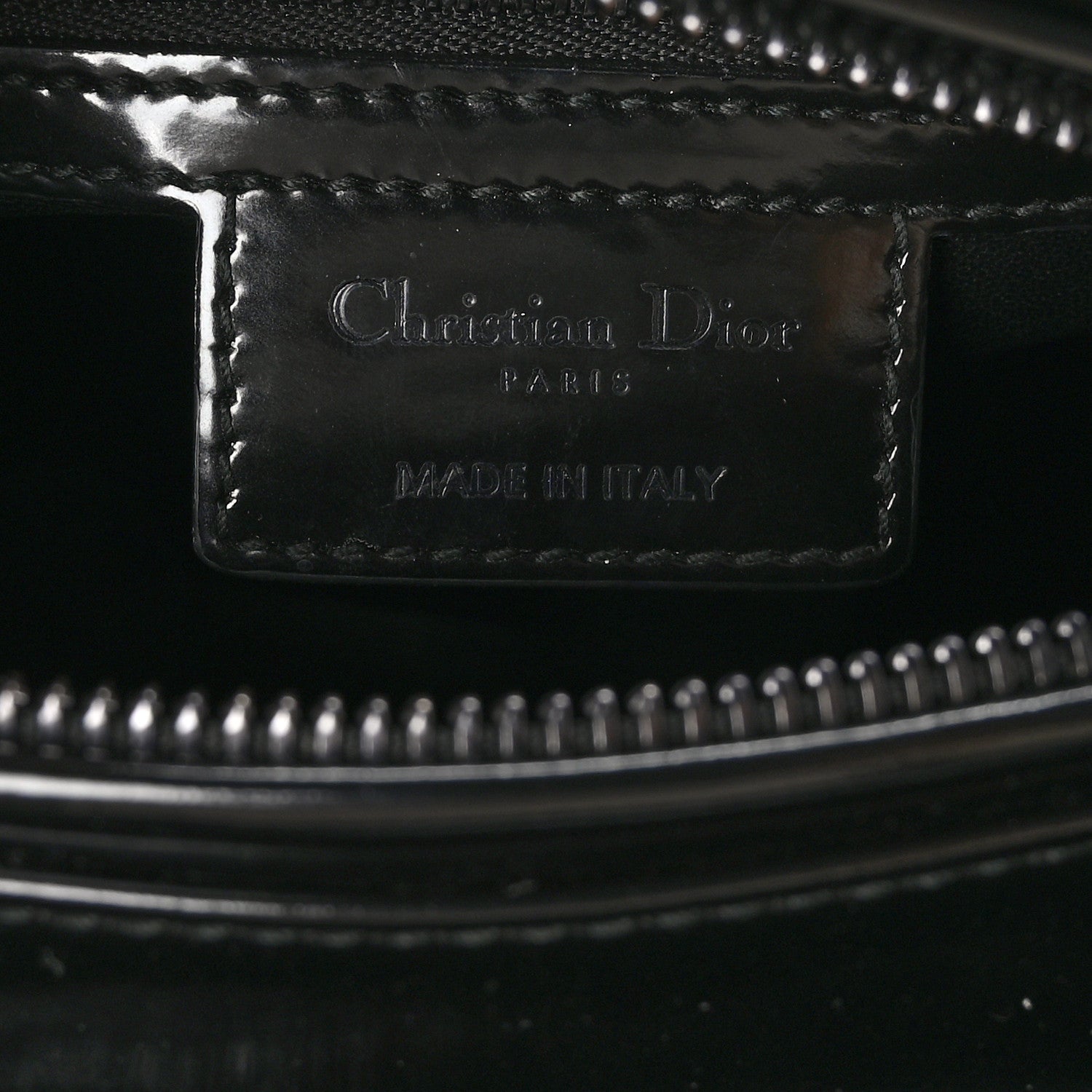 Christian Dior Patent Medium Lady Dior Black 7 of 12