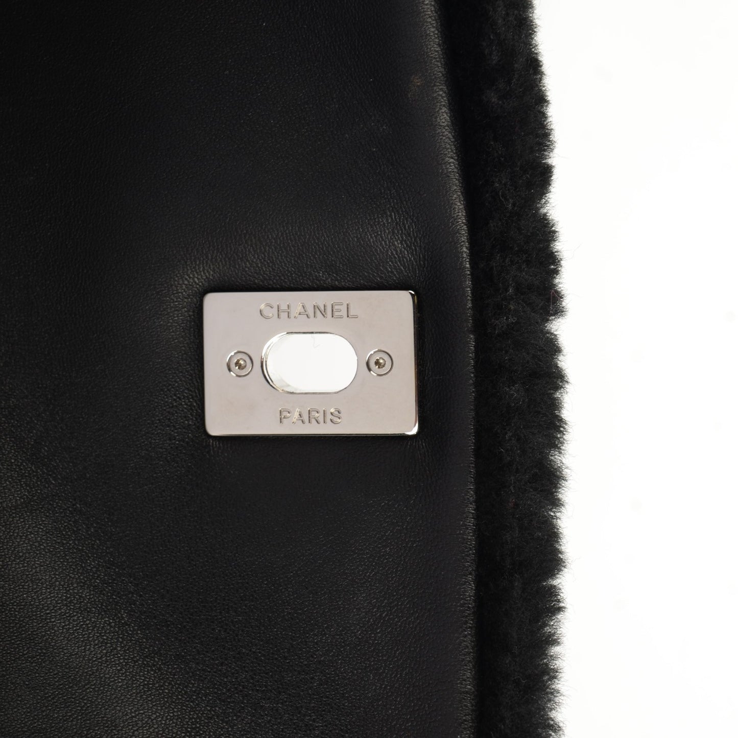 Shearling Lambskin Medium 100% Flap Black