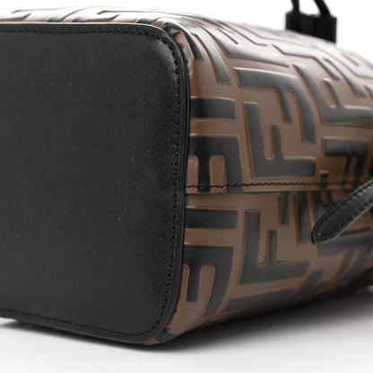 Fendi Vitello Liberty F is Fendi Bi-Color FF 1974 Embossed Mini Mon Tresor Bucket Bag Maya Black 10 of 10