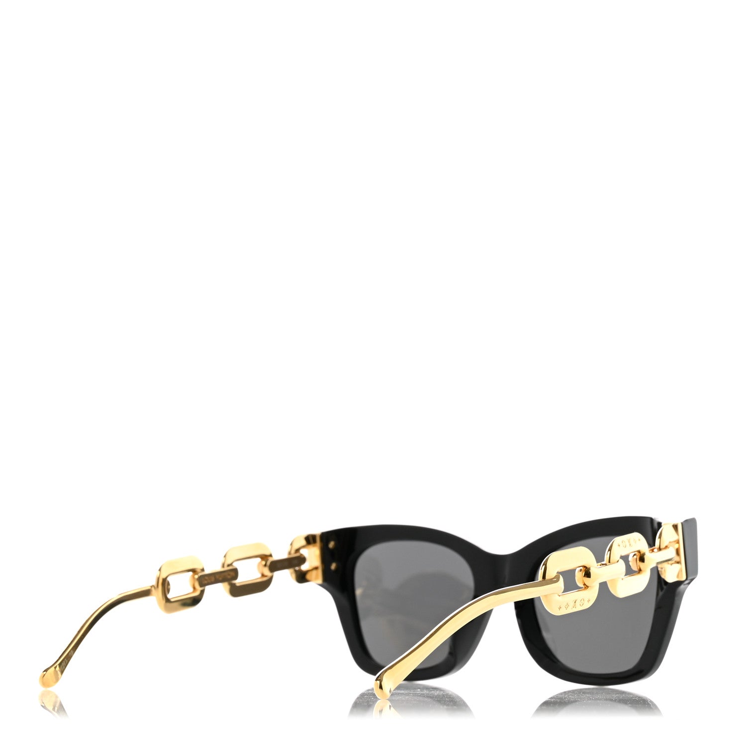 Louis Vuitton Acetate Metal LV Edge Sunglasses Z1631E Black 4 of 10