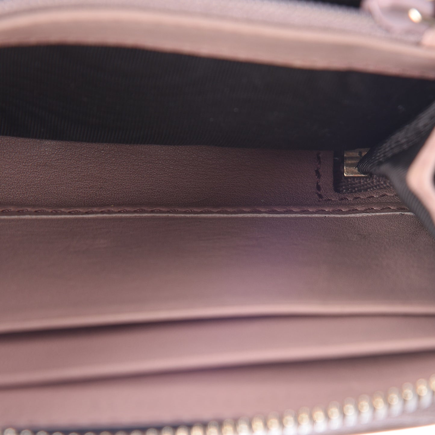 Patent Soho Compact Disco Zip Around Wallet Dark Cipria