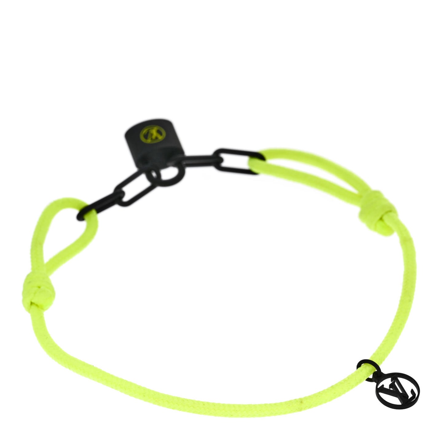 Polyester Titanium Lockit Cord Bracelet Neon Yellow