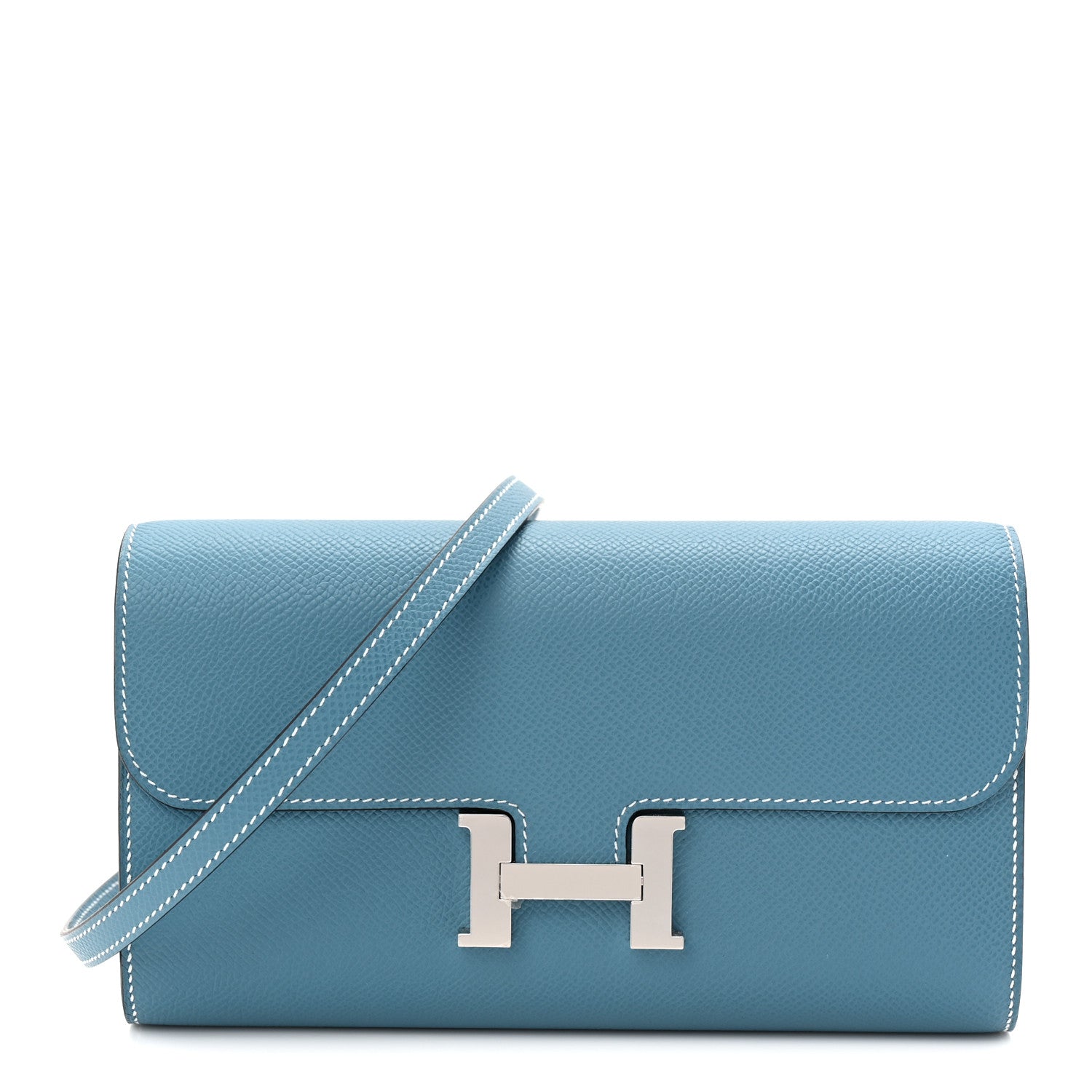 Hermes Epsom Constance Wallet To Go New Blue Jean 1 of 11