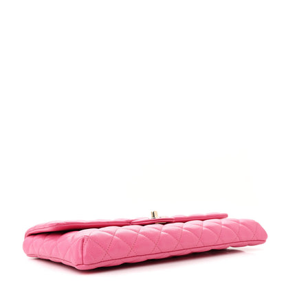 Chanel Caviar Quilted Flap Clutch Pink 4 of 11