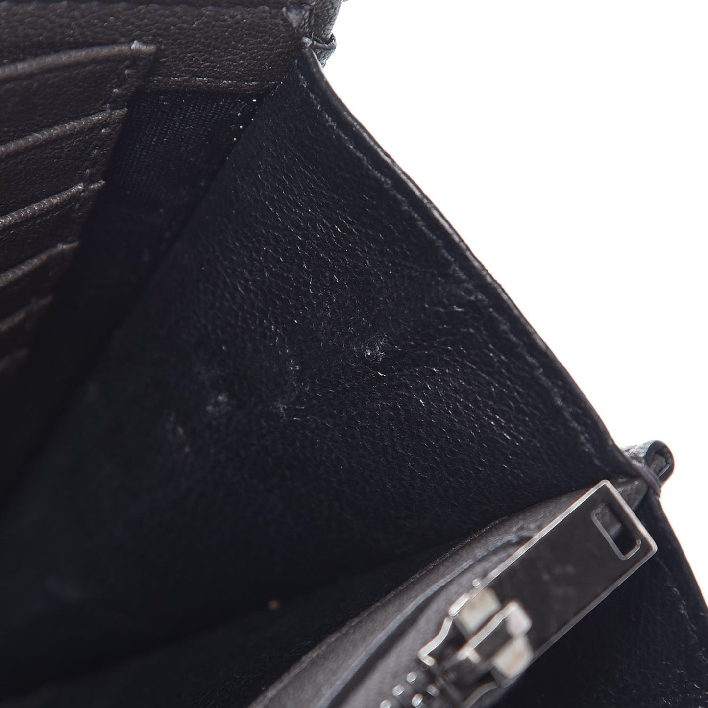 Sheepskin Tri-Quilt Monogram Envelope Chain Wallet Earth