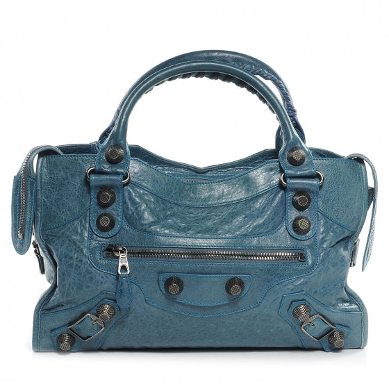 Chevre Giant 21 Gunmetal Hardware City Neiman Marcus LE Bleu