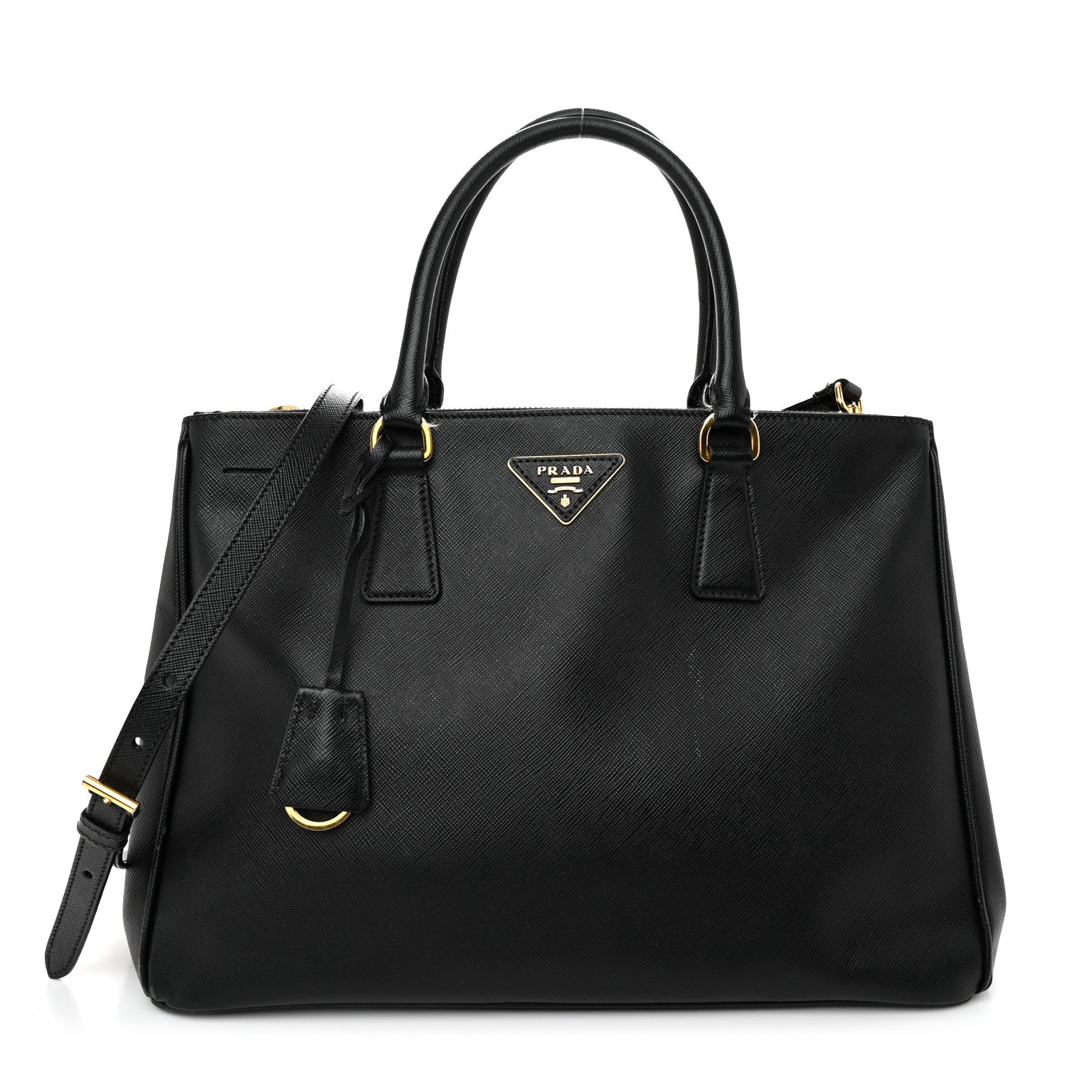 Prada Saffiano Medium Galleria Double Zip Tote Black 1 of 12