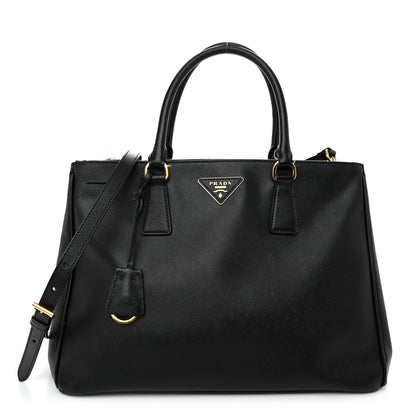 Prada Saffiano Medium Galleria Double Zip Tote Black 1 of 12