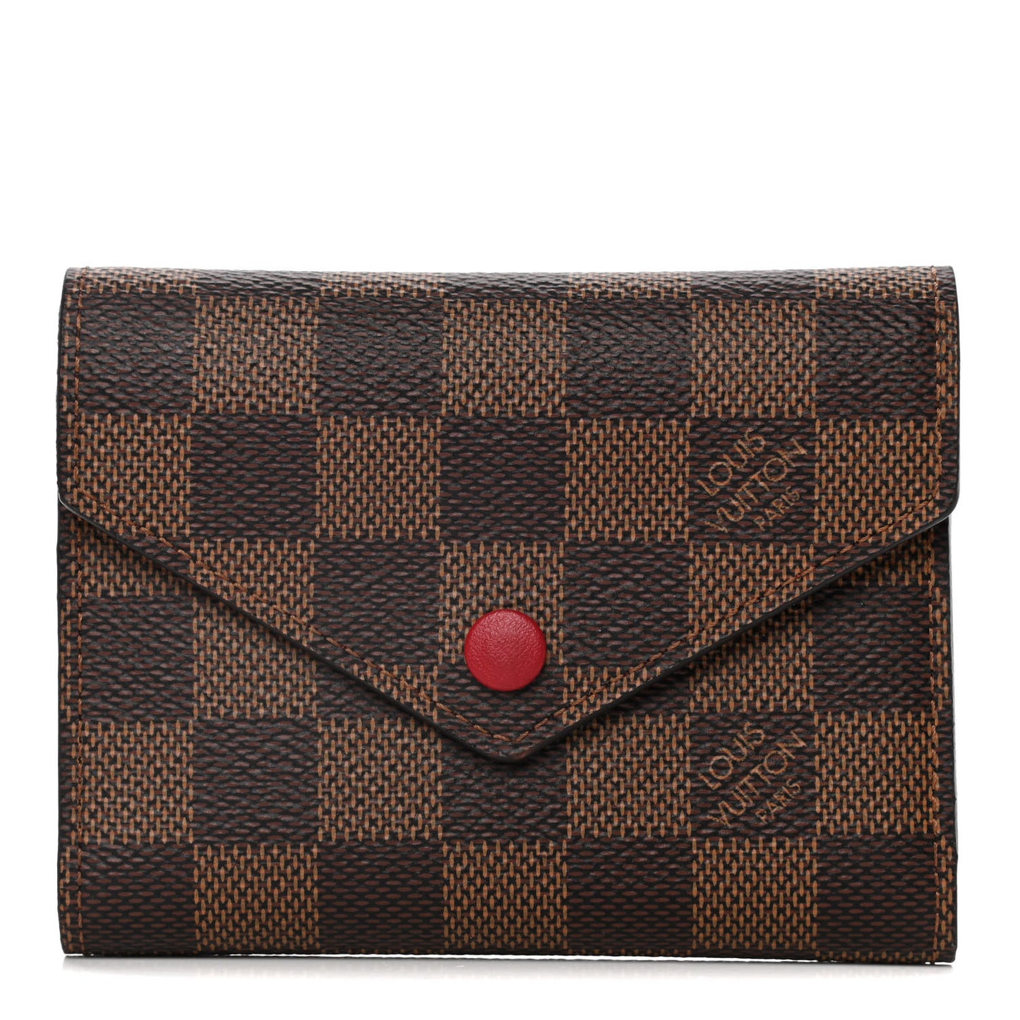 Damier Ebene Victorine Wallet Red