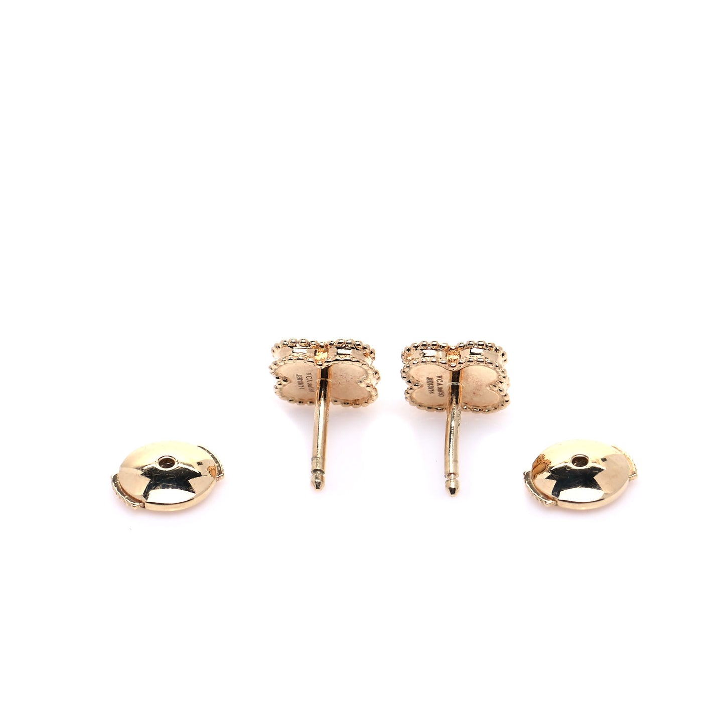 18K Yellow Gold Mother of Pearl Sweet Alhambra Earrings