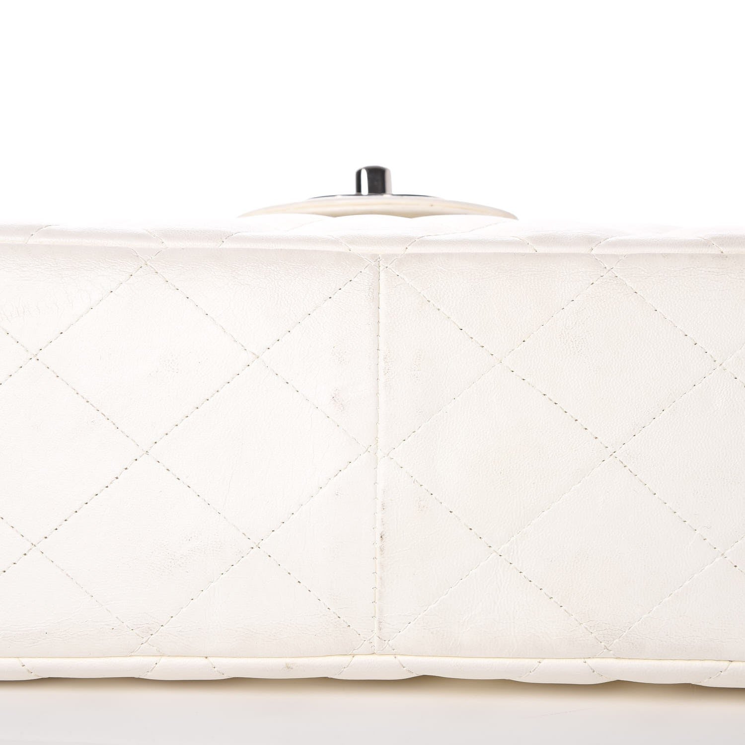 Chanel Lambskin Quilted Jumbo Single Flap White 18 of 19