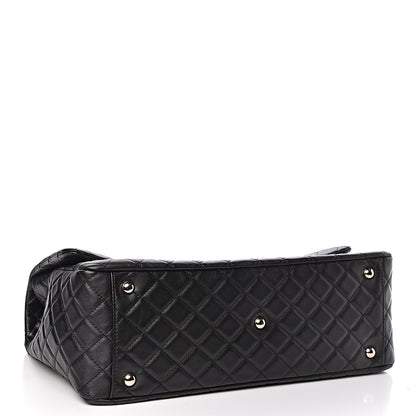 Chanel Calfskin Quilted XXL Travel Flap Bag Black 4 of 11