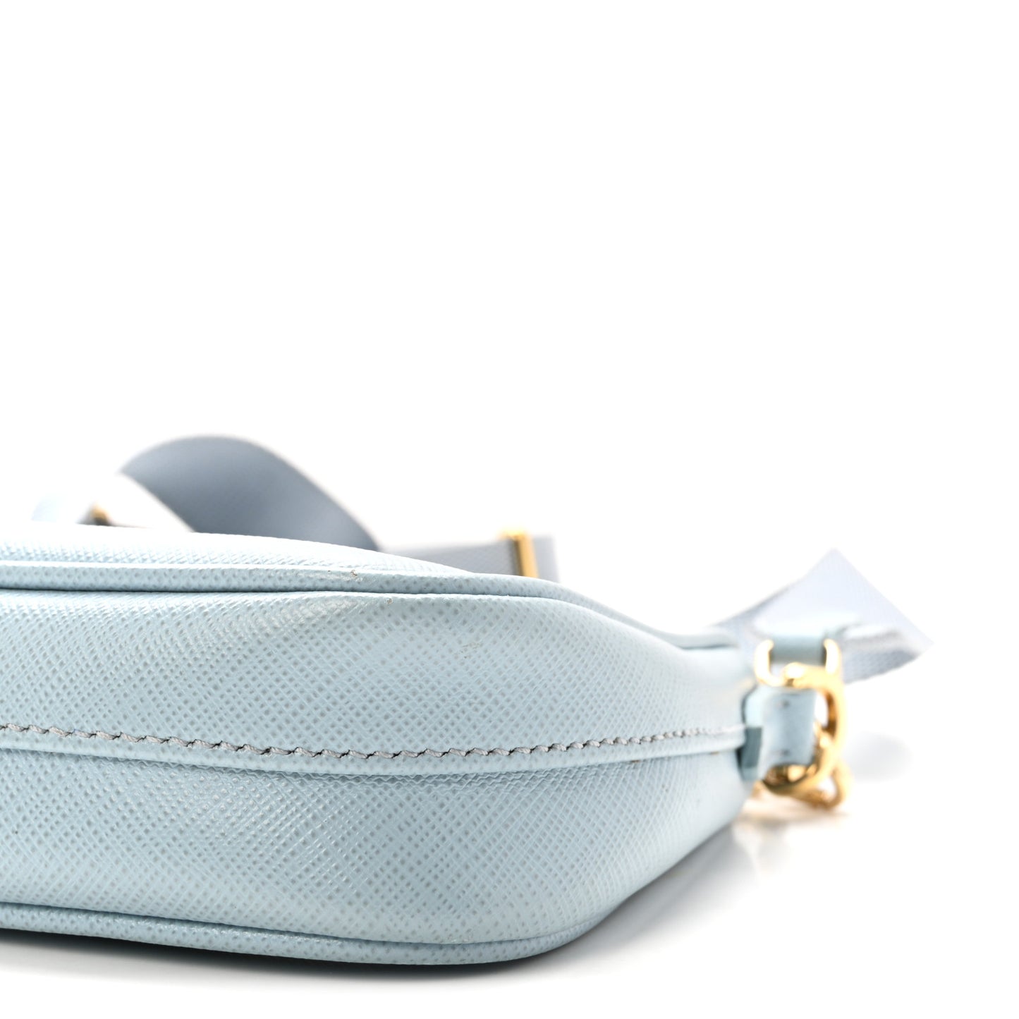 Saffiano Lux Re-Edition 2005 Mini Shoulder Bag Celeste