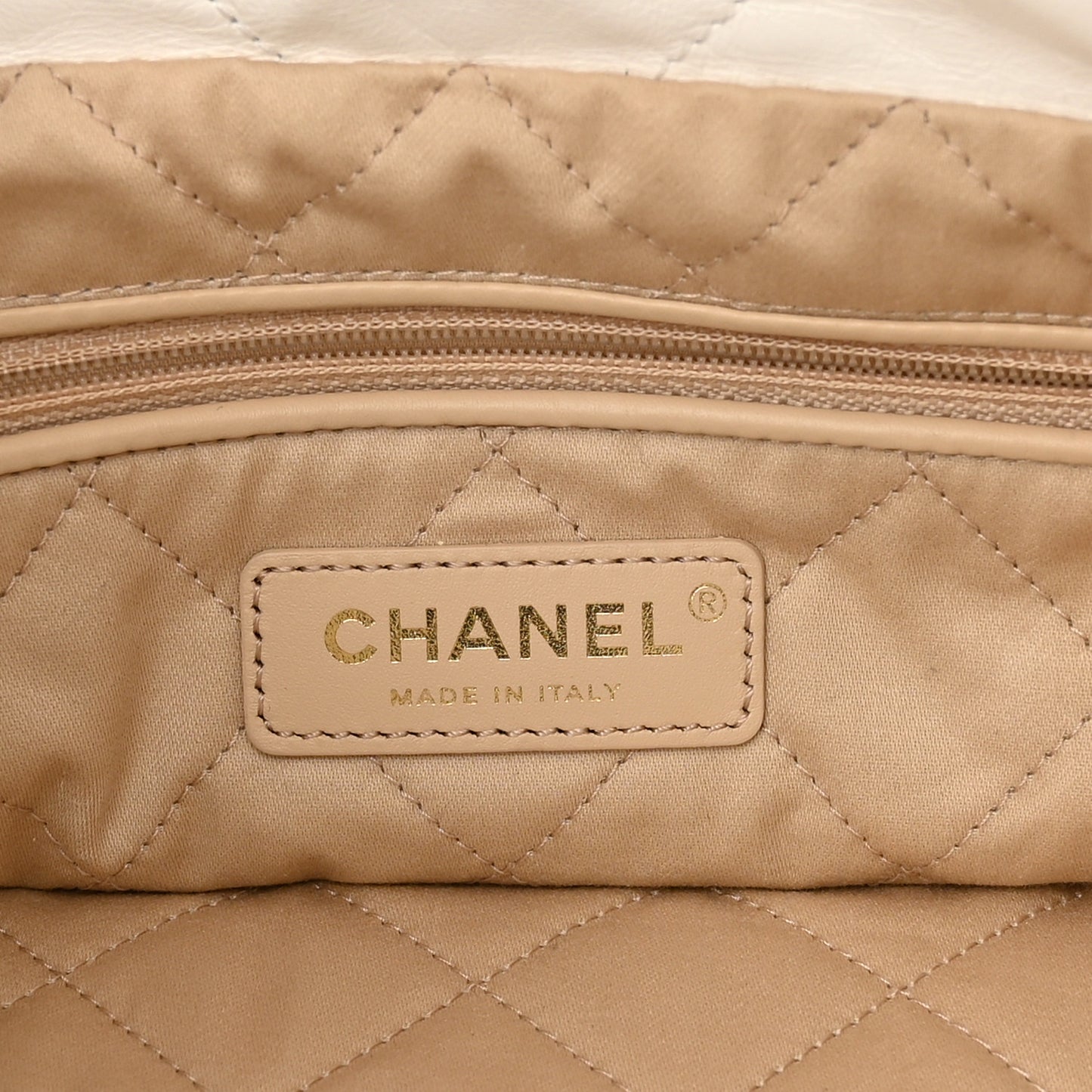 Calfskin Quilted Small Chanel 22 White