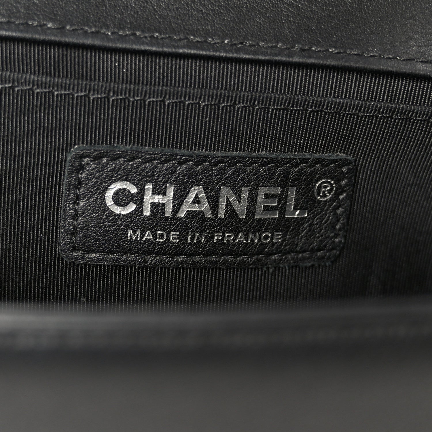 Chanel Lambskin Chevron Quilted Medium Boy Flap Black 5 of 9
