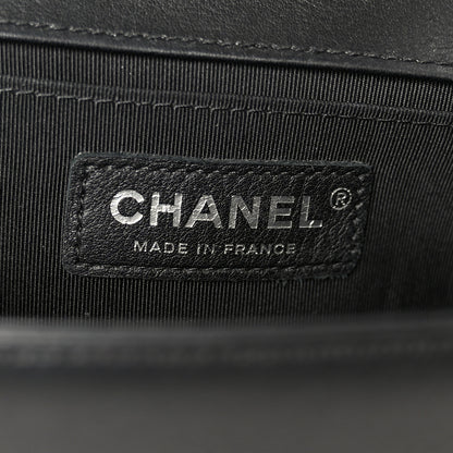 Chanel Lambskin Chevron Quilted Medium Boy Flap Black 5 of 9