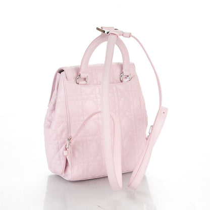 Christian Dior Lambskin Cannage Small Lucky Badge Stardust Backpack Soft Pink 3 of 7