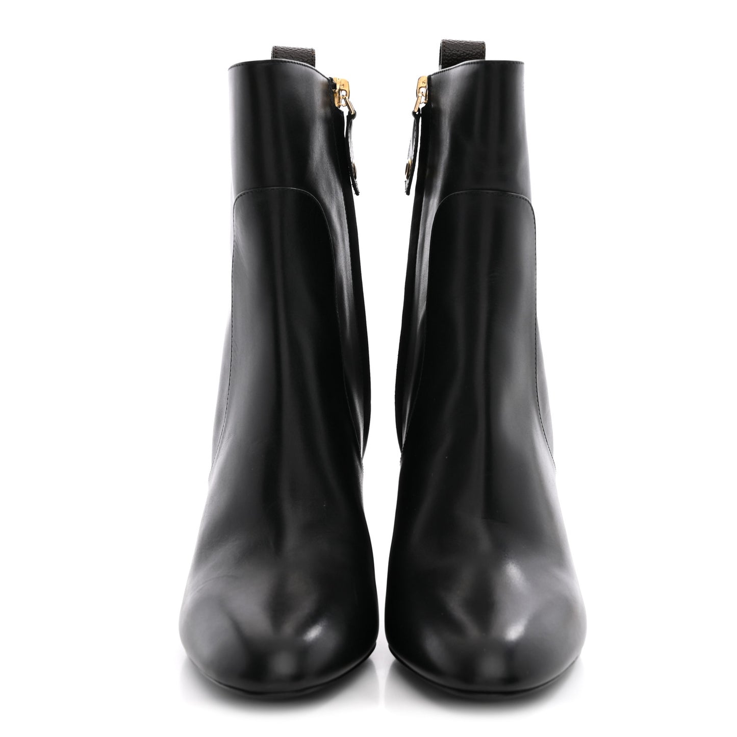 LV X YK Calfskin Monogram Silhouette Ankle Boots 37.5 Black