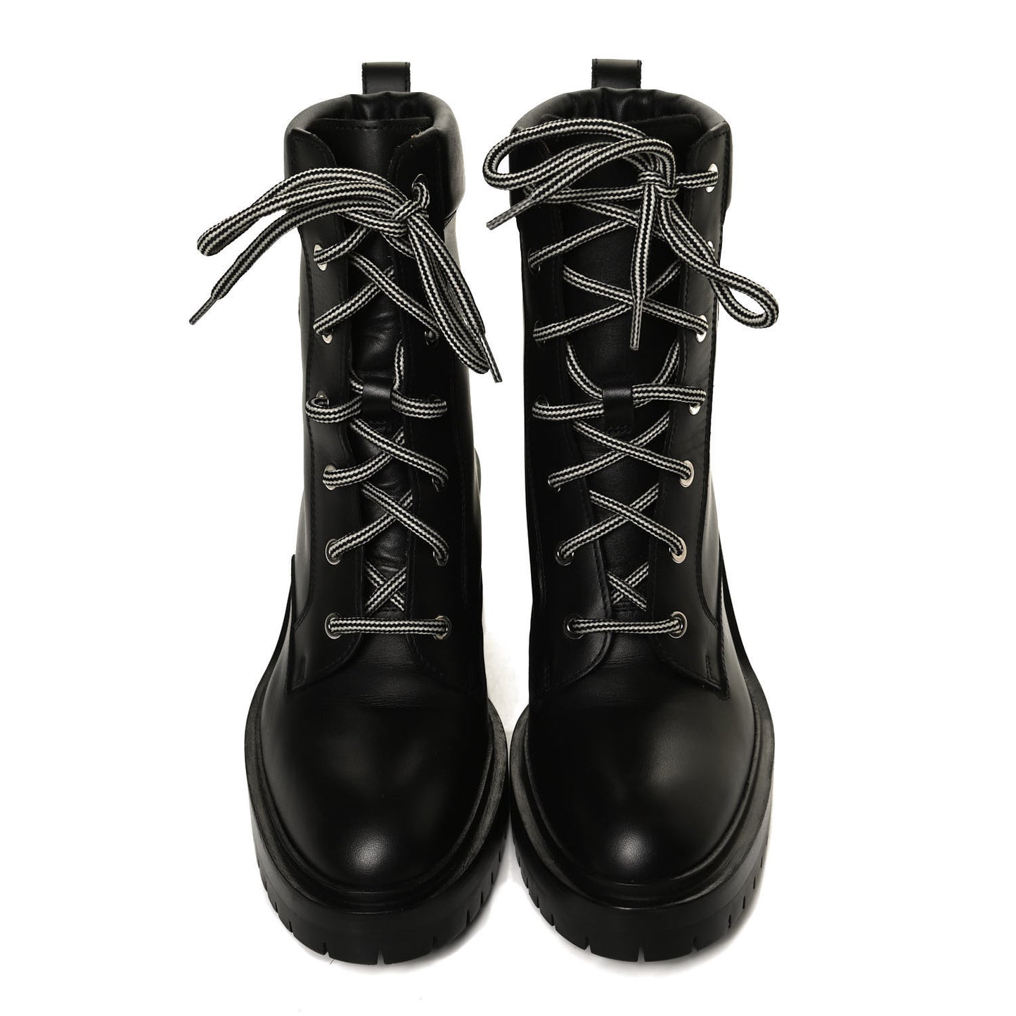 Calfskin Bridge Ankle Boots 36 Black
