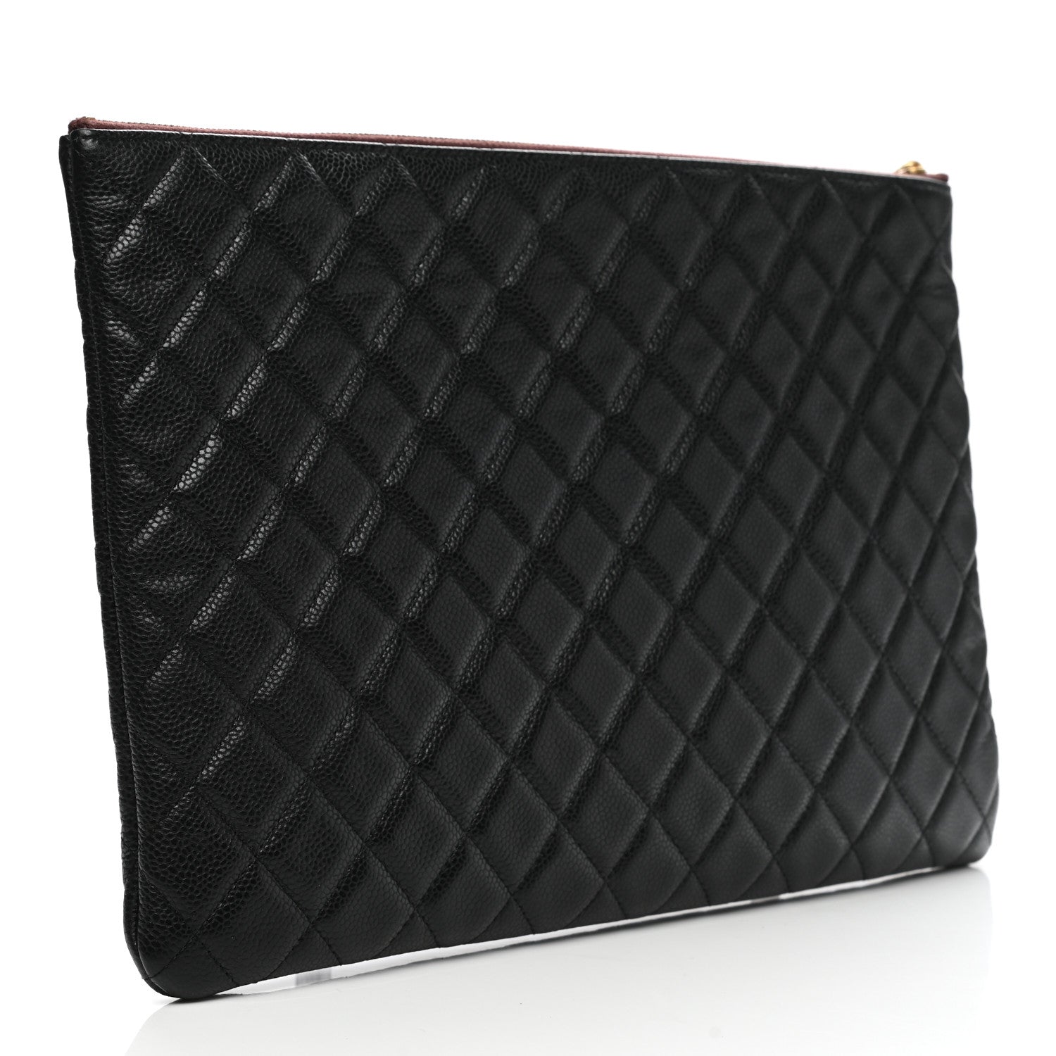 Chanel Caviar Quilted Large Cosmetic Case Black 3 of 8