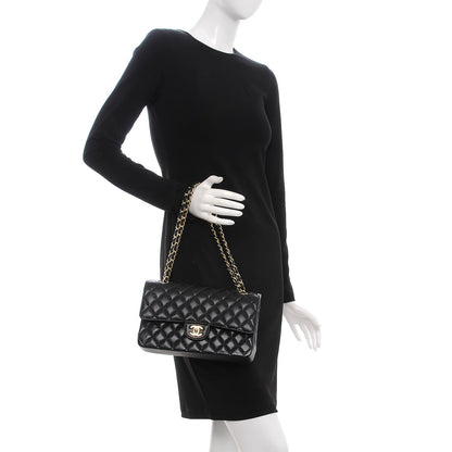 Chanel Caviar Quilted Medium Double Flap Black 2 of 8