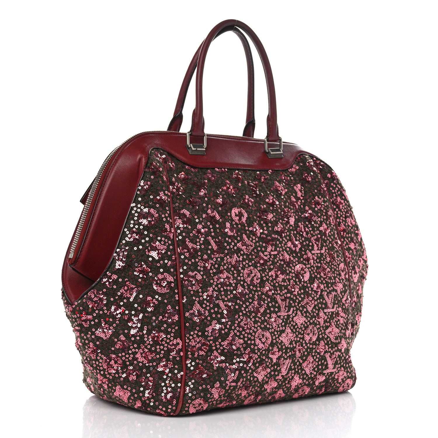 Louis Vuitton Sequin Monogram Sunshine Express North South Burgundy 3 of 14
