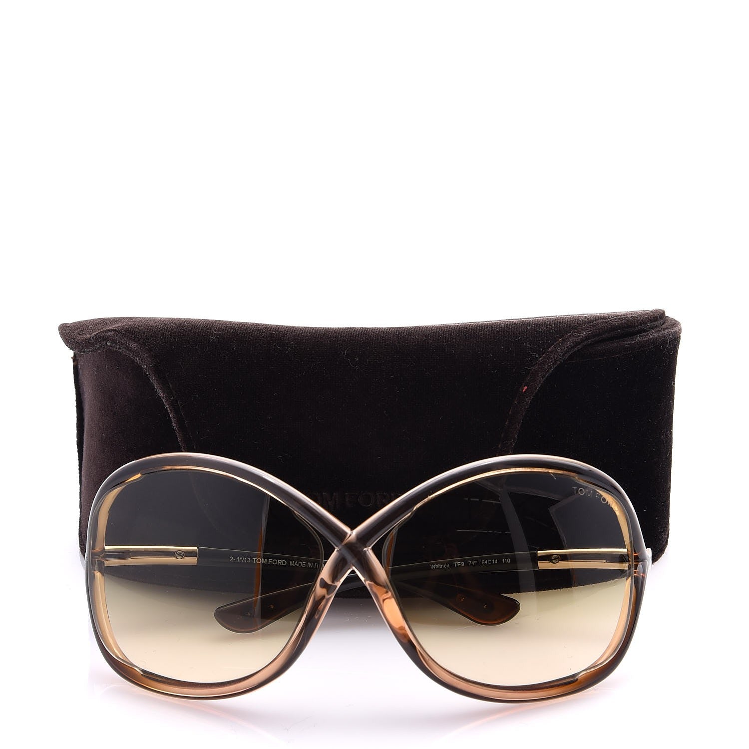 Tom Ford Acetate Whitney Crossover Sunglasses TF9 Dark Brown 7 of 7