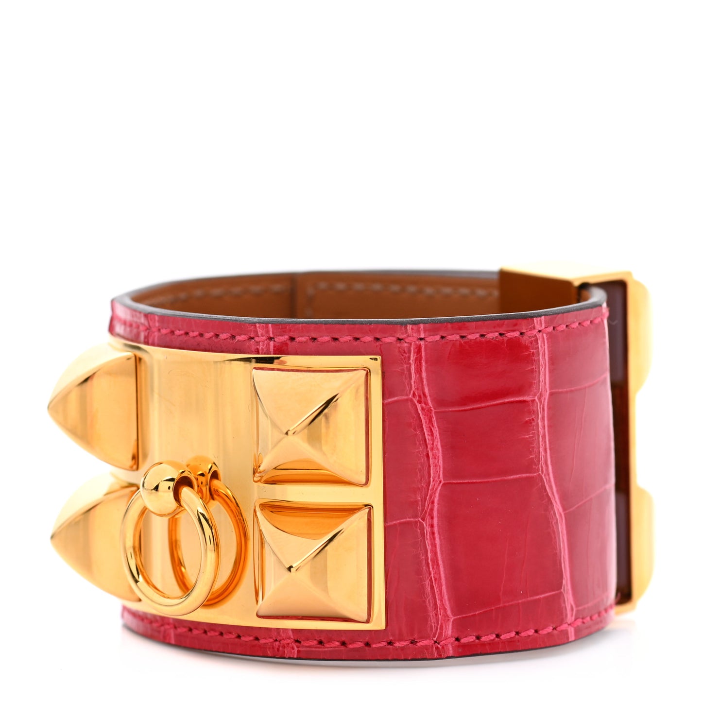 Shiny Alligator Collier de Chien CDC Bracelet T2 Rose Extreme