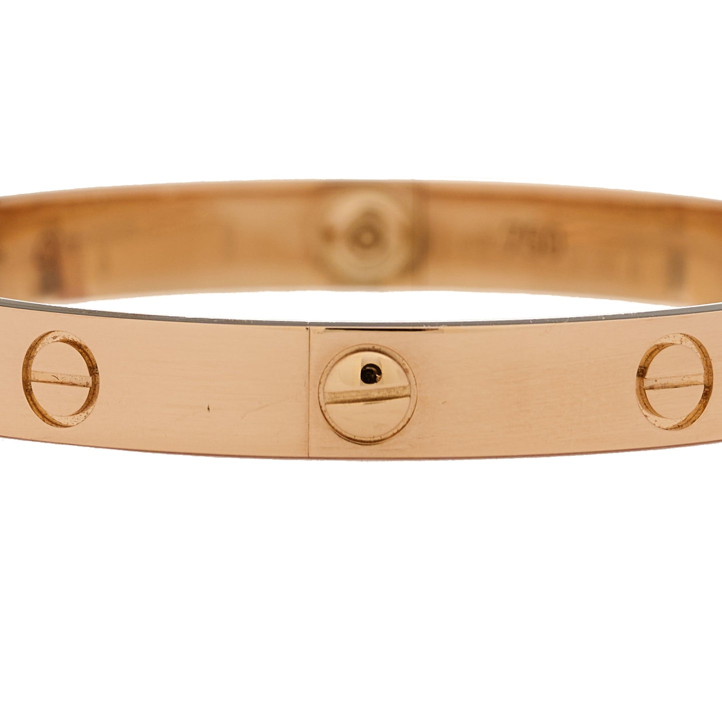 18K Pink Gold 4 Diamond LOVE Bracelet 17