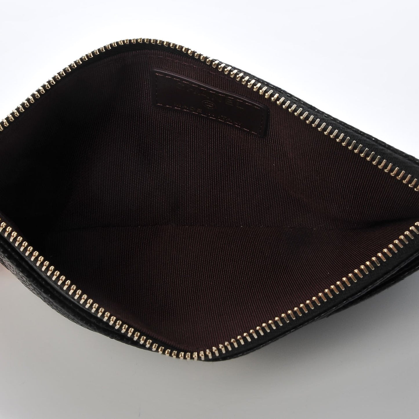 Caviar Quilted Classic Zip Pouch Black