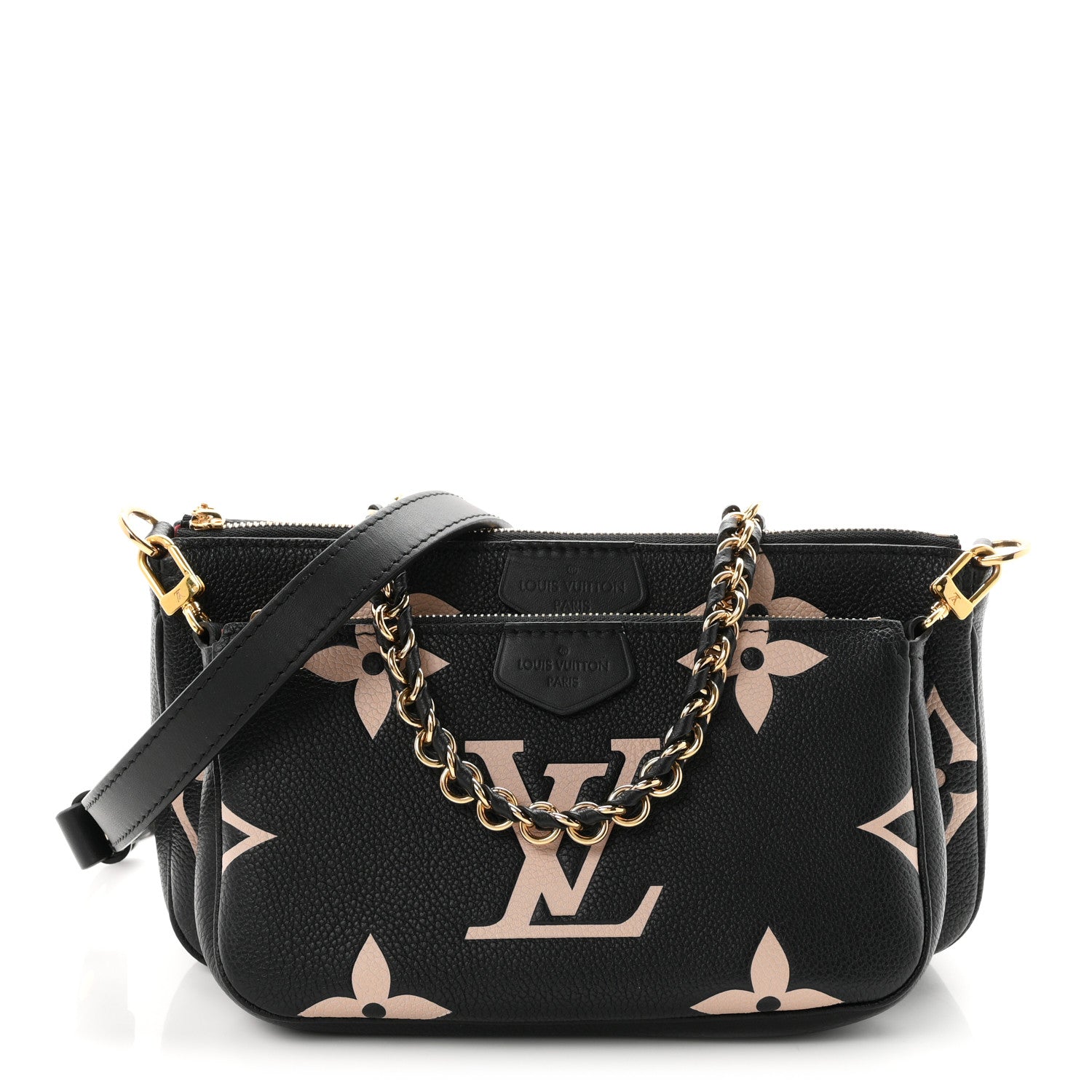 Louis Vuitton Empreinte Monogram Giant Multi Pochette Accessories Black Beige 1 of 10