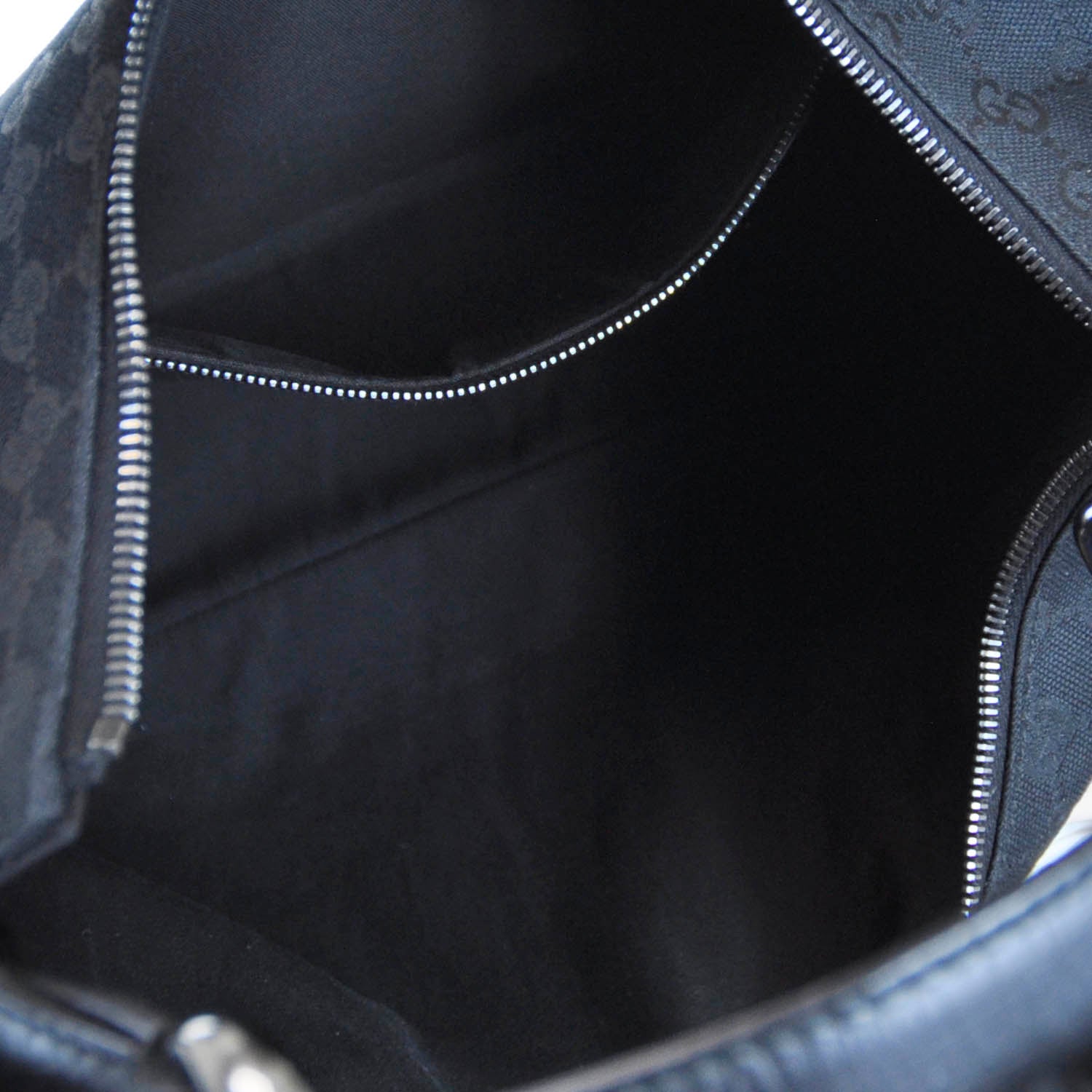 Gucci Monogram Medium Horsebit Chain Hobo Black 9 of 11