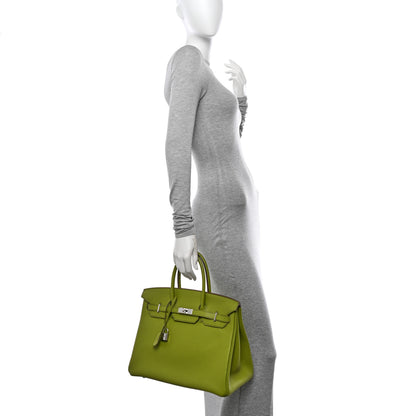 Hermes Togo Birkin 35 Vert Anis 2 of 10