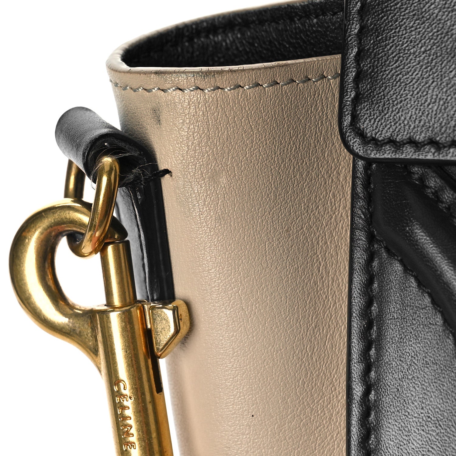 Celine Elephant Calfskin Nano Tri-Color Luggage Bright Orange 12 of 12
