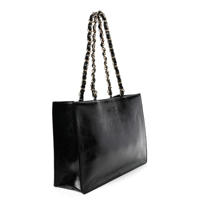 Chanel Shiny Aged Calfskin Shopping Bag Black 2 of 4