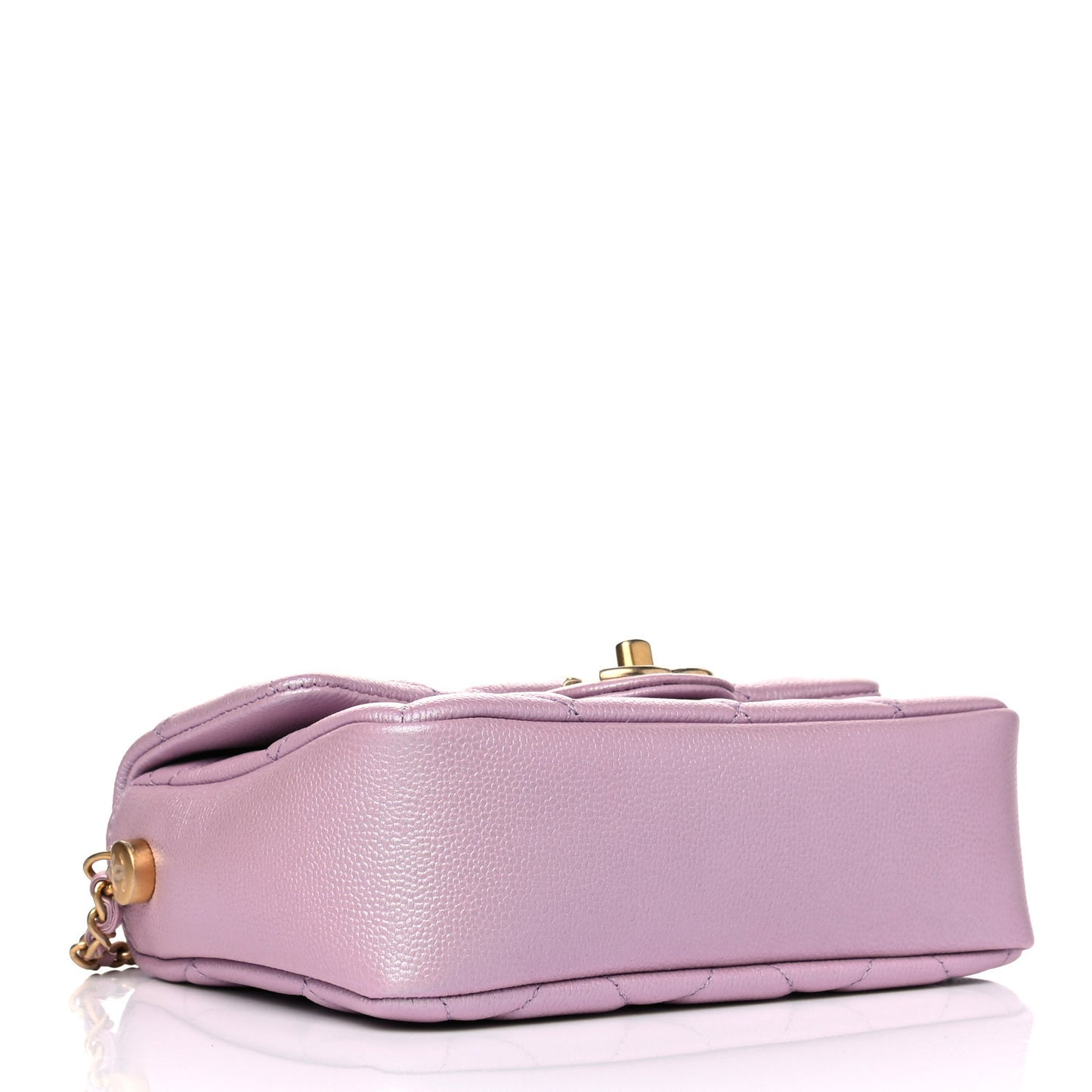Iridescent Caviar Quilted Mini My Perfect Flap Pink
