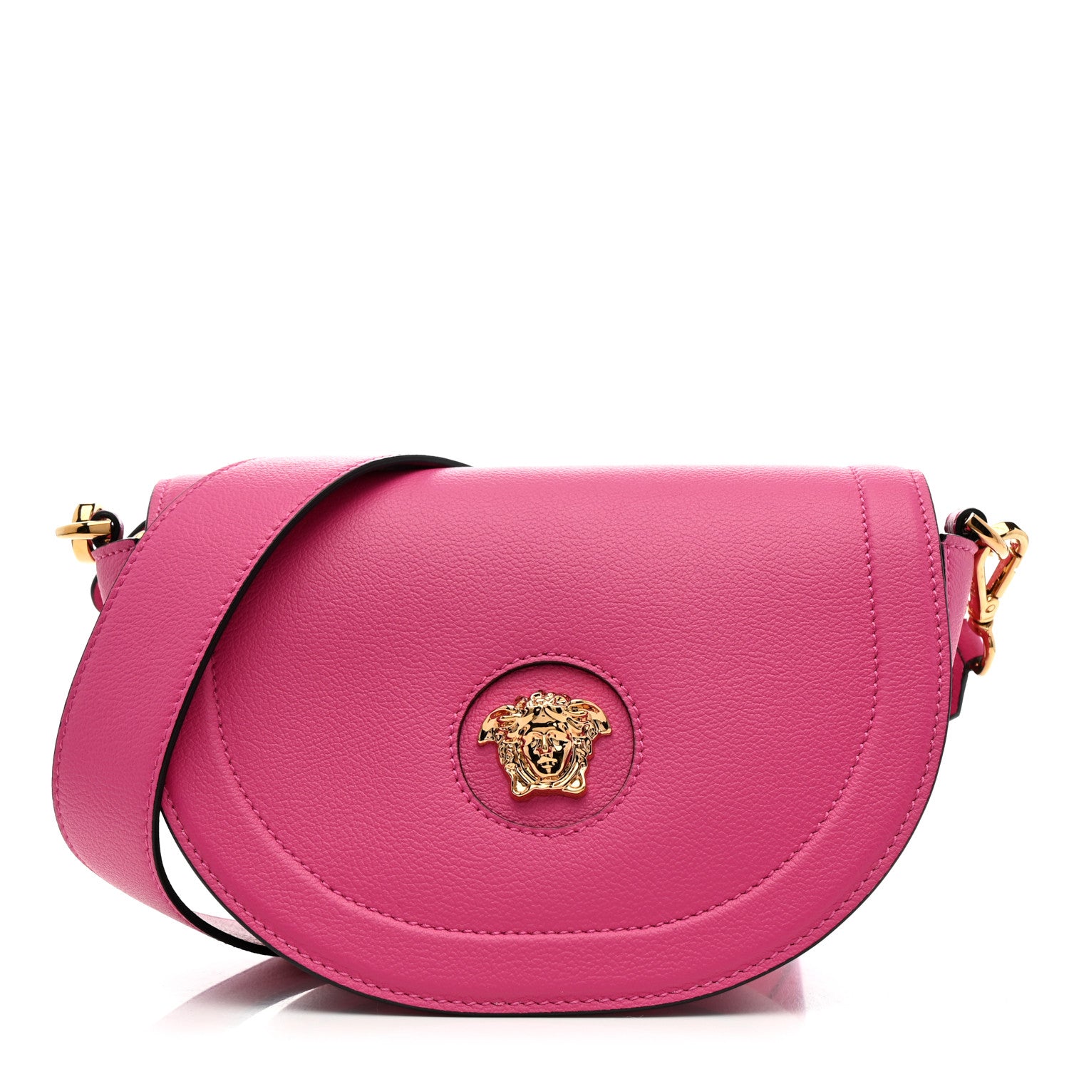 Versace Grained Calfskin La Medusa Small Shoulder Bag Pink 1 of 10