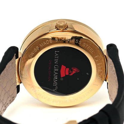 Gucci Stainless Steel Calfskin 42mm Interlocking G Quartz Watch Black 4 of 5