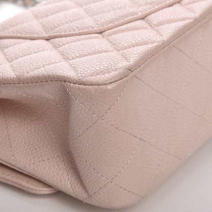 Chanel Caviar Quilted Medium Double Flap Pink 13 of 14
