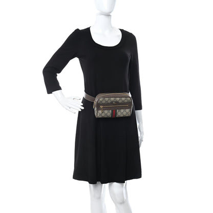 Gucci GG Supreme Monogram Web Small Ophidia Belt Bag 85 34 Dark Brown 2 of 11