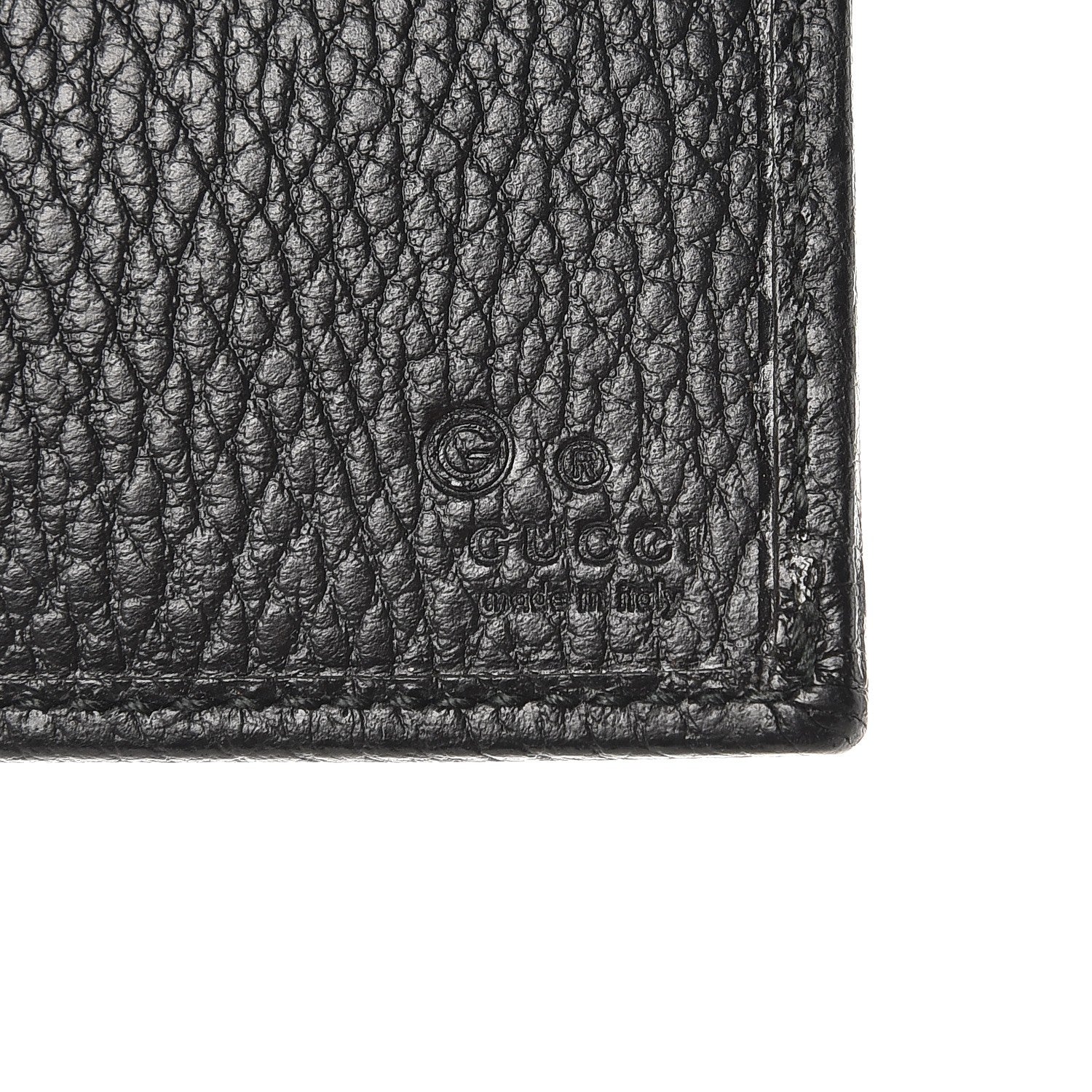 Gucci Denim Monogram Bi-Fold Wallet Black 6 of 8