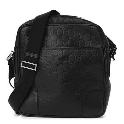 Gucci Guccissima Messenger Bag Black 1 of 9