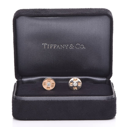 Tiffany 18K Rose Gold Diamond Mini Atlas Earrings 6 of 6