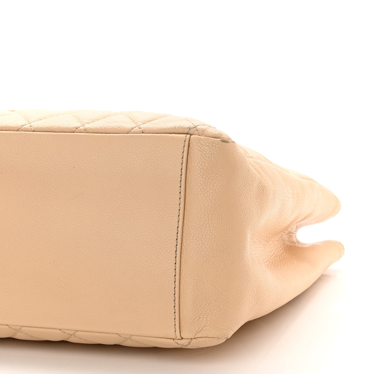 Caviar Quilted Grand Shopping Tote GST Beige Clair