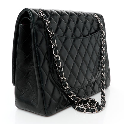 Chanel Lambskin Quilted Maxi Double Flap Black 3 of 11