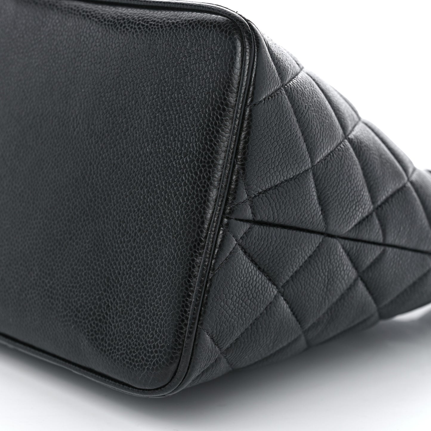 Caviar Quilted Medallion Tote Black