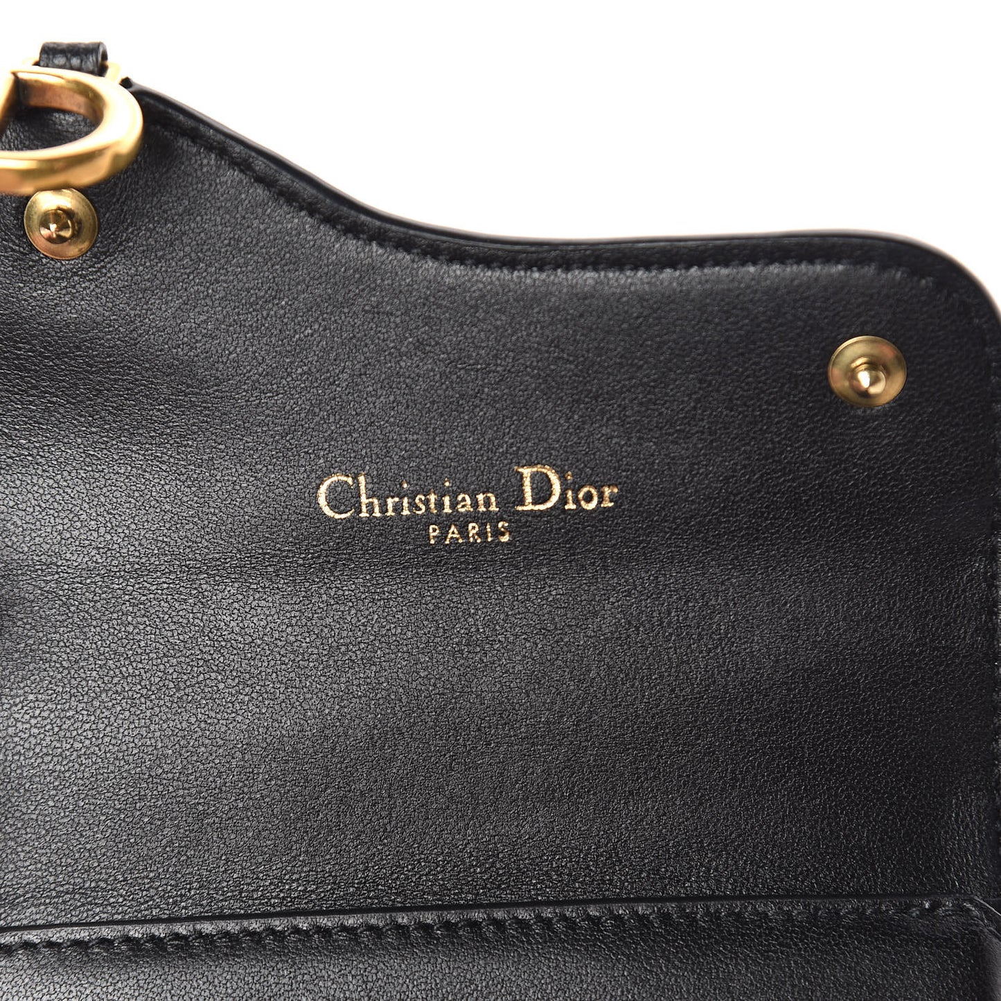 Calfskin Saddle Card Holder Black