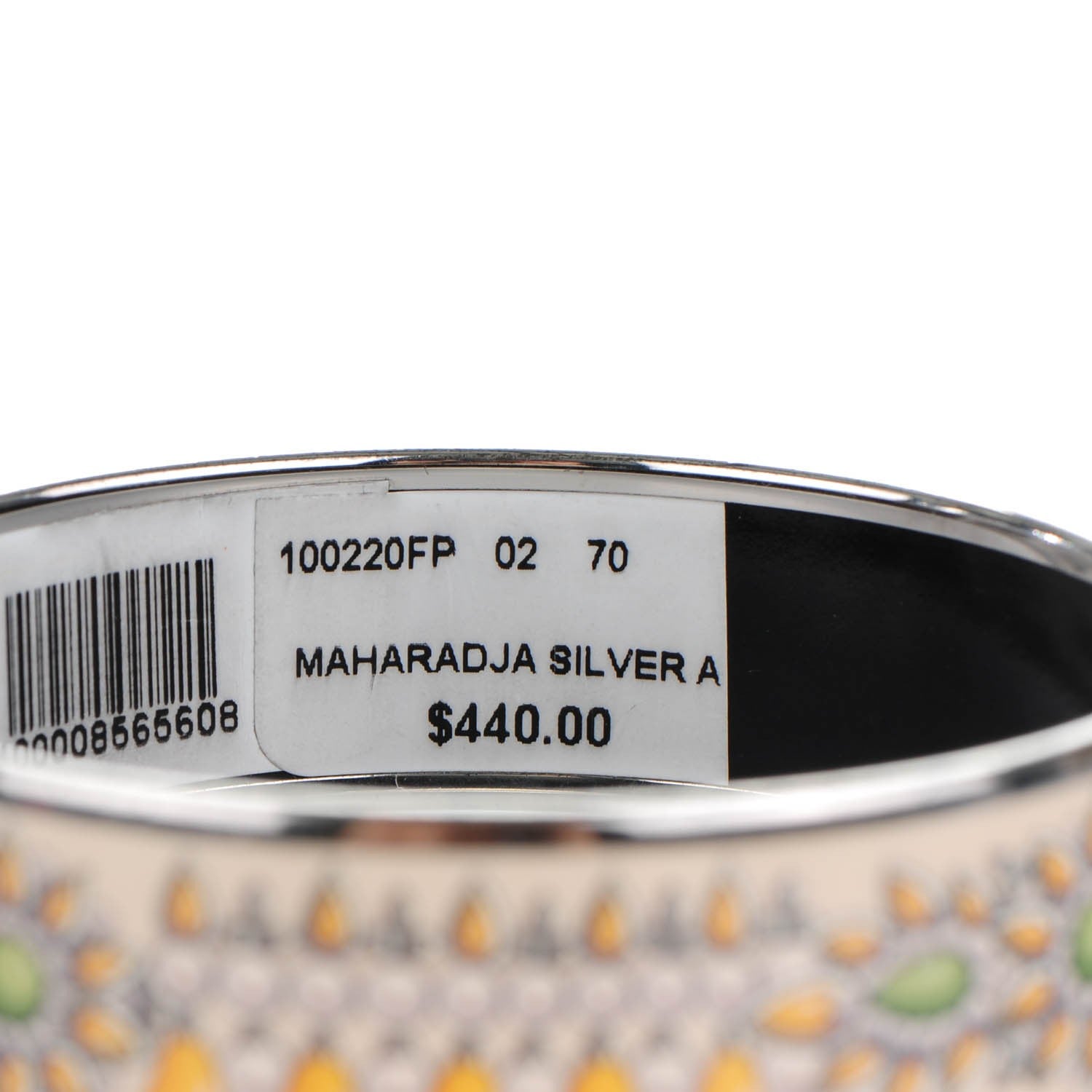 Hermes Enamel Printed Wide Parures Des Maharajas Bracelet 70 4 of 7