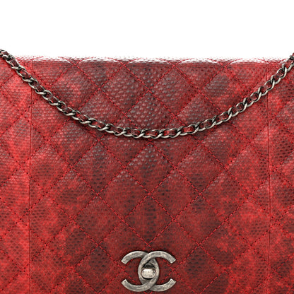 Chanel Karung Quilted Clutch Flap Red 8 of 13